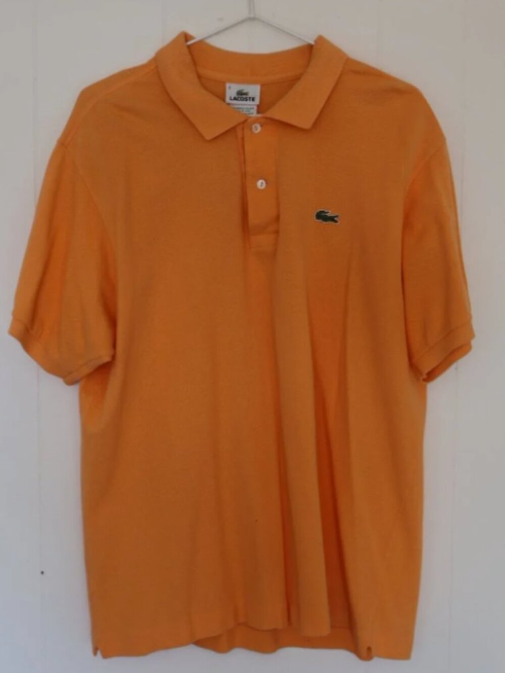 Lacoste Orange Polo Shirt Classic Cotton Short Sleeve
